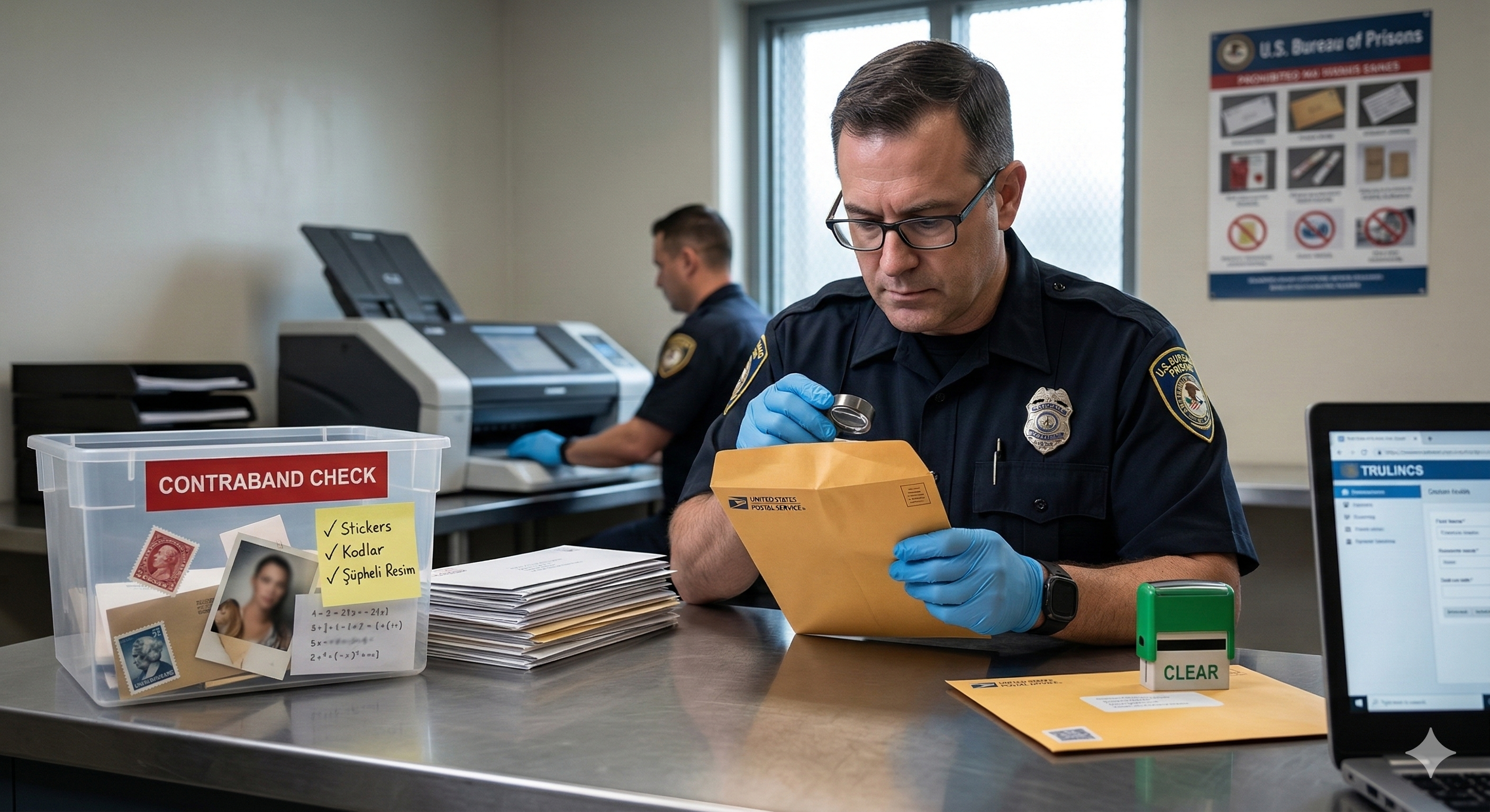 The Prison Mailroom: How Your Letters are Screened